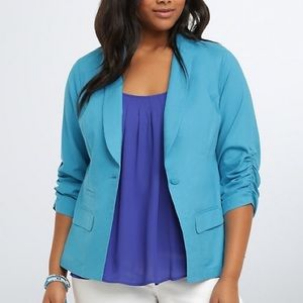 Torrid Aqua Blue Blazer